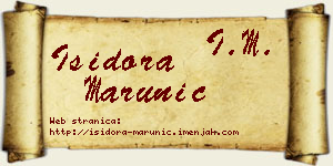 Isidora Marunić vizit kartica